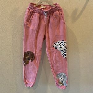 Mini Boden  Pink Kids Bottoms with Dog Patches